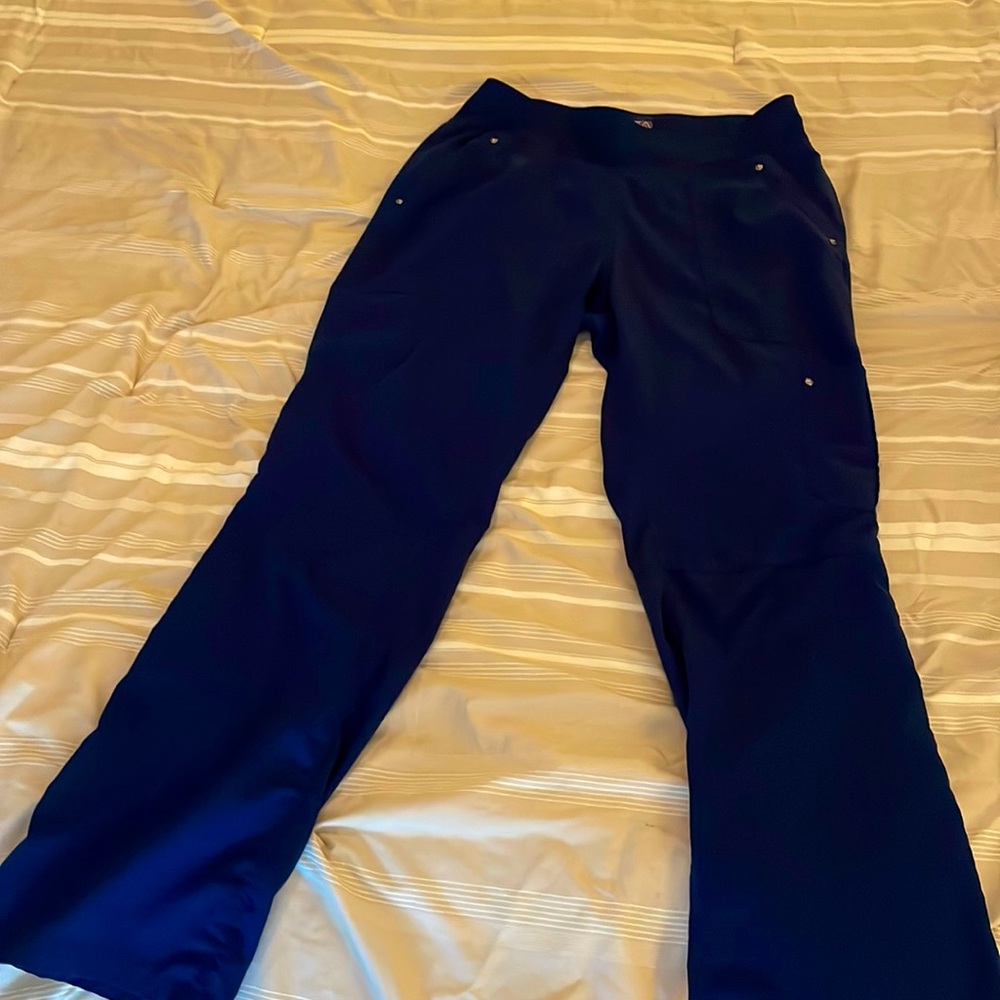 Purple Label by Healing Hands Tori Yoga Scrub Pant in Navy